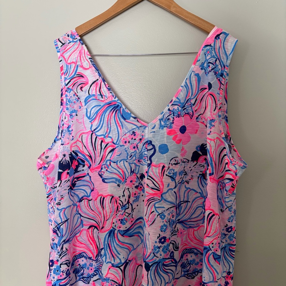 Lilly Pulitzer Gigi Tank Prosecco Pink Make a Splash XXL - Picture 5 of 8